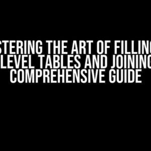 Mastering the Art of Filling Up Schema-Level Tables and Joining Them: A Comprehensive Guide