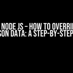 REplit + Node JS – How to Override Local File JSON Data: A Step-by-Step Guide